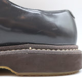 Brunello Cucinelli Glitter-Trim Lace Up Oxfords Gray Patent Leather Size 40.5