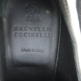 Brunello Cucinelli Glitter-Trim Lace Up Oxfords Gray Patent Leather Size 40.5