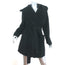 Splendid Oslo Belted Coat Black Wool-Blend Size Large Knit-Trim Jacket