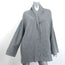 Vince Open Cardigan Light Grey Textured Knit Size Large Wide Sleeve Sweater NEW