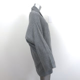 Vince Open Cardigan Light Grey Textured Knit Size Large Wide Sleeve Sweater NEW