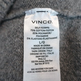 Vince Open Cardigan Light Grey Textured Knit Size Large Wide Sleeve Sweater NEW