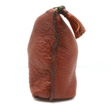 Henry Beguelin Cosmetic Bag Brown Leather Mini Clutch