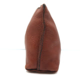 Henry Beguelin Cosmetic Bag Brown Leather Mini Clutch
