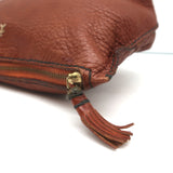 Henry Beguelin Cosmetic Bag Brown Leather Mini Clutch