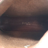 Henry Beguelin Cosmetic Bag Brown Leather Mini Clutch