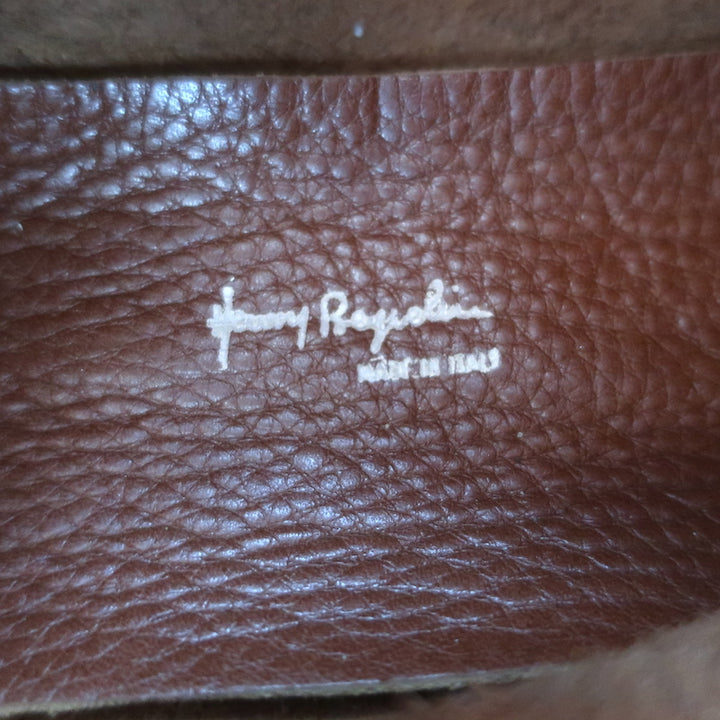 Henry Beguelin Cosmetic Bag Brown Leather Mini Clutch