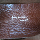 Henry Beguelin Cosmetic Bag Brown Leather Mini Clutch