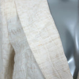 Armani Collezioni Blazer Cream Jacquard Cotton-Blend Size 10 One-Button Jacket