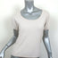 Max Mara Short Sleeve Top Putty Stretch Knit Size Large NEW