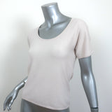 Max Mara Short Sleeve Top Putty Stretch Knit Size Large NEW