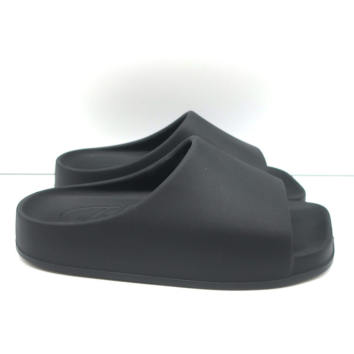 Khaite Brighton Pool Slide Sandals Black Rubber Size 38 NEW