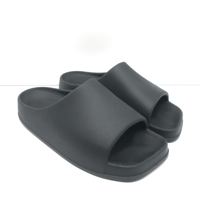 Khaite Brighton Pool Slide Sandals Black Rubber Size 38 NEW