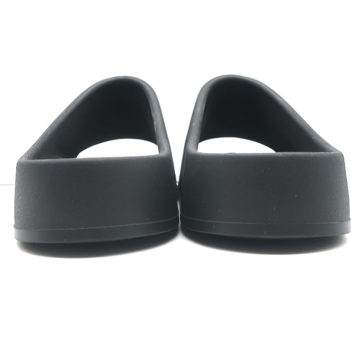 Khaite Brighton Pool Slide Sandals Black Rubber Size 38 NEW