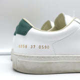 Woman by Common Projects Retro Low Top Sneakers White & Green Leather Size 37