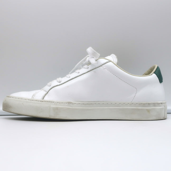 Woman by Common Projects Retro Low Top Sneakers White &amp; Green Leather Size 37