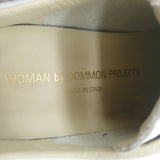 Woman by Common Projects Retro Low Top Sneakers White & Green Leather Size 37