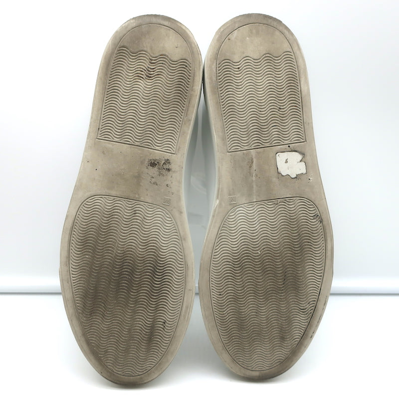 Woman by Common Projects Retro Low Top Sneakers White &amp; Green Leather Size 37