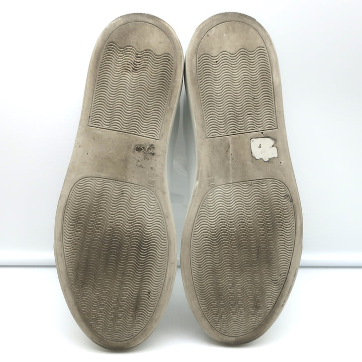 Woman by Common Projects Retro Low Top Sneakers White &amp; Green Leather Size 37
