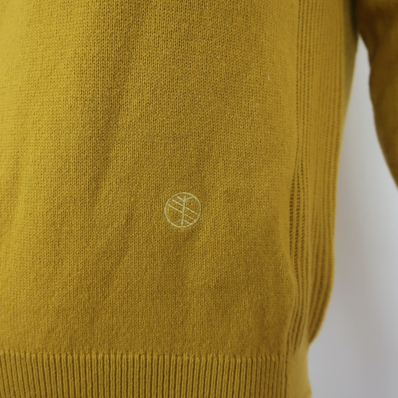 Maria McManus Shrunken Crew Sweater Acid Yellow Cashmere-Cotton Size Medium NEW