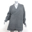 Zara Oversize Snap-Front Cardigan Gray Wool-Blend Size Medium Asymmetric Sweater