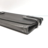 Michael Kors Collection Flap Clutch Pewter Metallic Leather Evening Bag