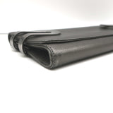 Michael Kors Collection Flap Clutch Pewter Metallic Leather Evening Bag