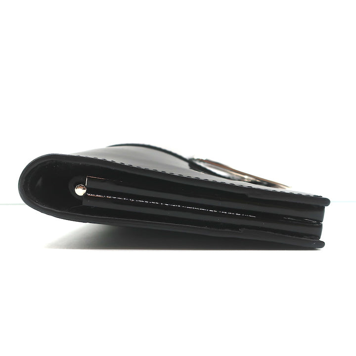 Roger Vivier Belle Clutch Black Patent Leather Mini Bag