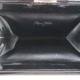 Roger Vivier Belle Clutch Black Patent Leather Mini Bag