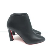 Christian Louboutin Eleonor 85 Booties Black Leather Size 36 Ankle Boots NEW