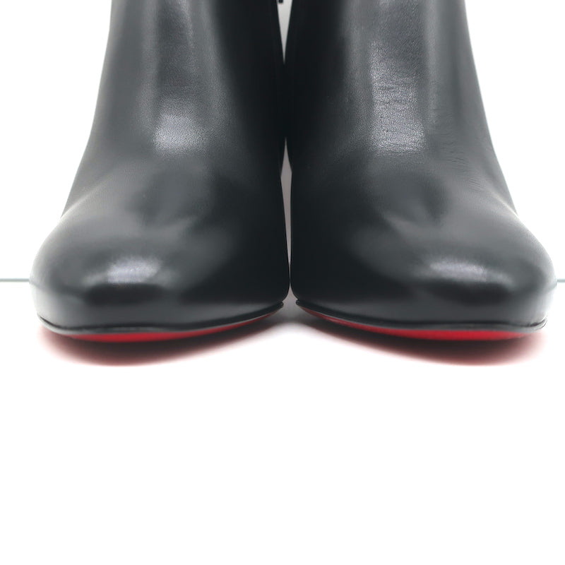 Christian Louboutin Black Leather Fringe Chelsea Boots Size 42