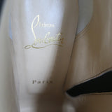 Christian Louboutin Eleonor 85 Booties Black Leather Size 36 Ankle Boots NEW