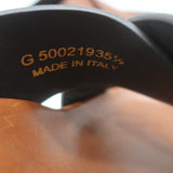 Saint Laurent Jimmy Crisscross Slides Brown Leather Size 35.5 Flat Sandals NEW