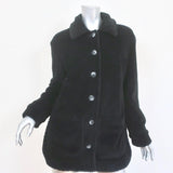 Reformation Polar Coat Shacket Black Faux Fur Size Small