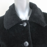 Reformation Polar Coat Shacket Black Faux Fur Size Small