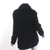 Reformation Polar Coat Shacket Black Faux Fur Size Small