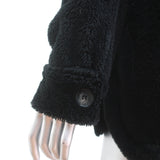 Reformation Polar Coat Shacket Black Faux Fur Size Small