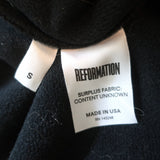 Reformation Polar Coat Shacket Black Faux Fur Size Small