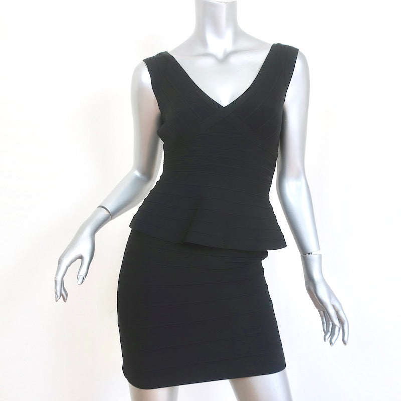 Herve Leger Bandage Peplum Dress Rebeca Black Size Small Sleeveless Mi Celebrity Owned Herve Leger Bandage Peplum Dress Rebeca Black Size Small Sleeveless Mi Celebrity Owned
