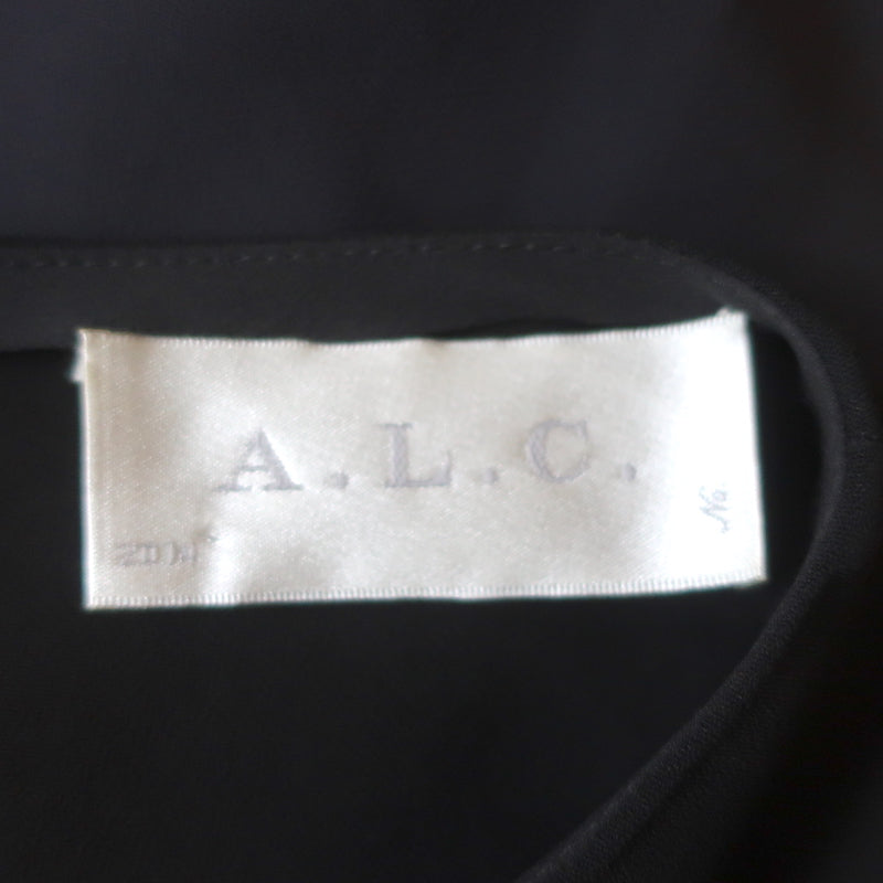 A.L.C. Colorblock Sleeveless Mini Dress Black/Navy Stretch Crepe Size 4
