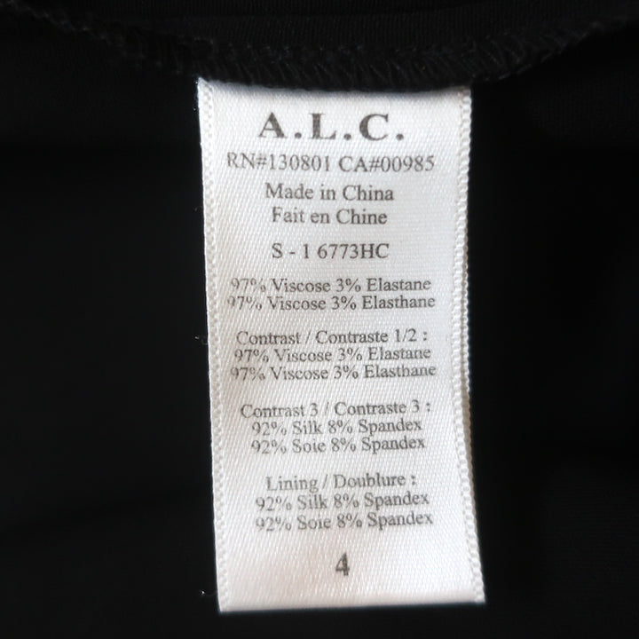 A.L.C. Colorblock Sleeveless Mini Dress Black/Navy Stretch Crepe Size 4