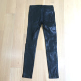 FRAME Le Skinny de Jeanne Leather Pants Washed Black Size 24