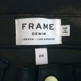 FRAME Le Skinny de Jeanne Leather Pants Washed Black Size 24