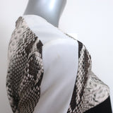 Carven Long Sleeve Mini Dress Paneled Snake Print Crepe Size 36