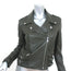 FRAME PCH Leather Moto Jacket Deep Moss Size Extra Small