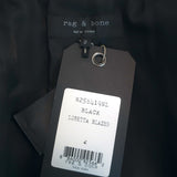 Rag & Bone Loretta Blazer Black Crushed Velvet Size 2 One-Button Jacket NEW