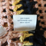 Ulla Johnson Puff Sleeve Crochet Top Amata Blush/Multi Striped Knit Size Small