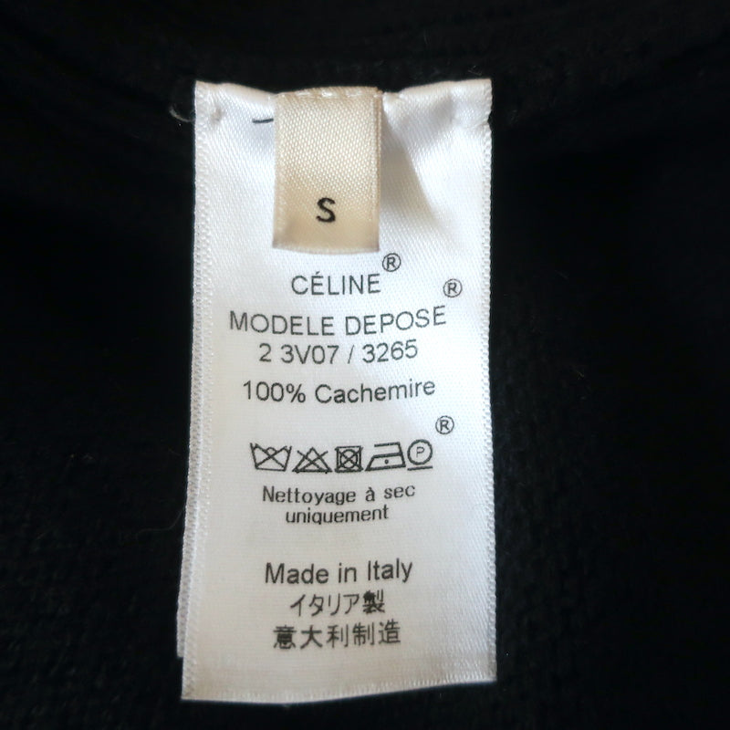 Celine Cashmere Triomphe Sweater Navy Size Small Crewneck Pullover