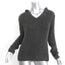 T by Alexander Wang Hoodie Gray Crochet Wool Size Extra Small Pullover Sweater