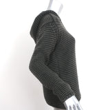 T by Alexander Wang Hoodie Gray Crochet Wool Size Extra Small Pullover Sweater